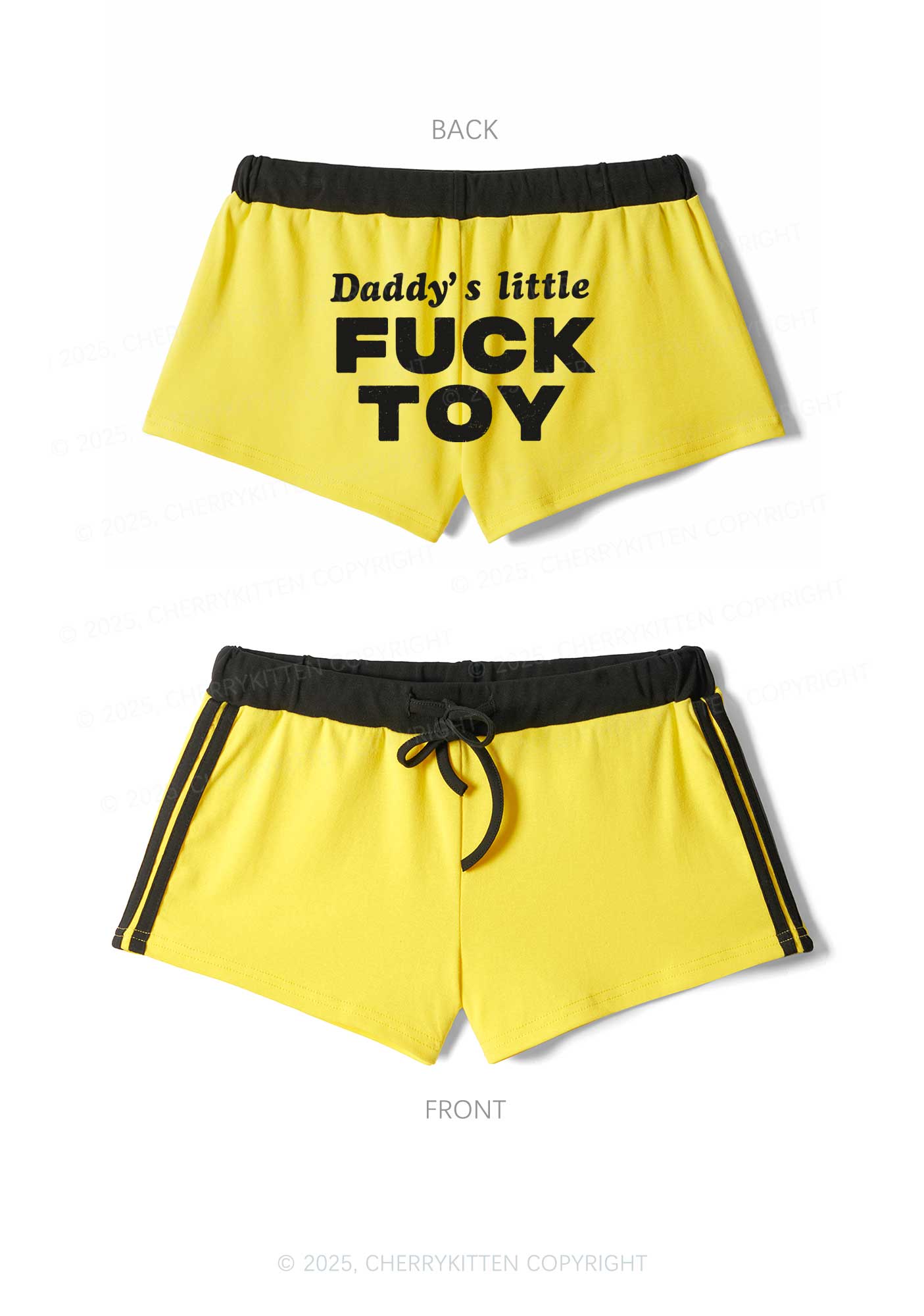 Daddys Little Fxxk Toy Y2K Drawstring Mini Shorts Cherrykitten