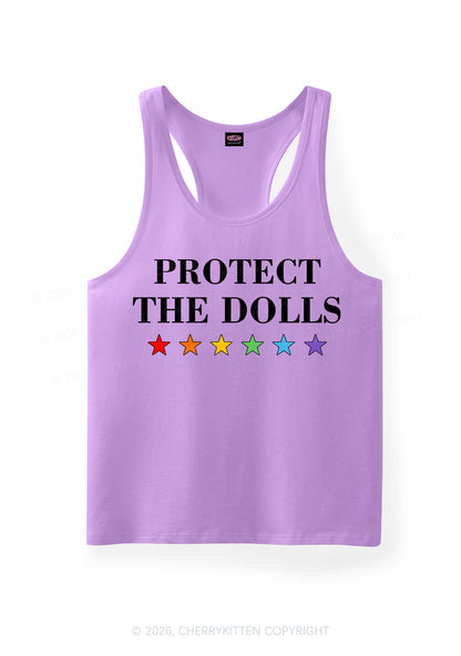 Protect The Dolls Pride Y2K Men Racerback Tank Top Cherrykitten
