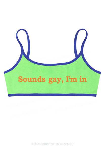 Sounds Gay Pride Y2K Super Crop Cami Cherrykitten