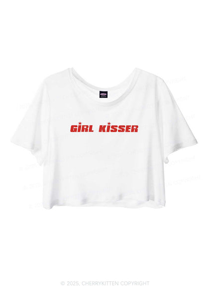 Girl Kisser Star Pride Y2K Sheer Crop Tee Cherrykitten