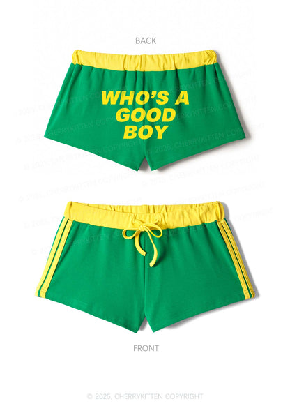 Whos A Good Boy Y2K Drawstring Mini Shorts Cherrykitten