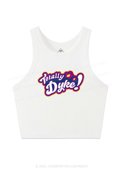Totally Dyke Pride Y2K Crop Tank Top Cherrykitten