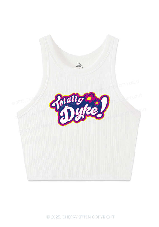 Totally Dyke Pride Y2K Crop Tank Top Cherrykitten