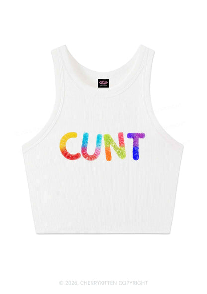 Rainbow Candy Cxxt Pride Y2K Crop Tank Top Cherrykitten