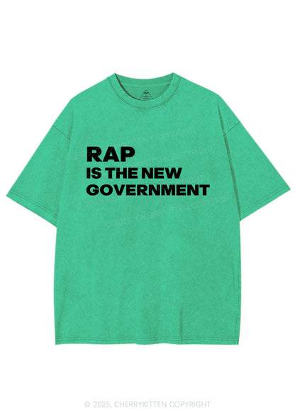Rap Government Y2K Shirts Washed Tee Cherrykitten