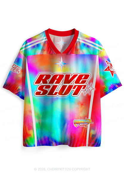 Rave Slxt Tie Dye Y2K Sport Jersey Shirts Cherrykitten