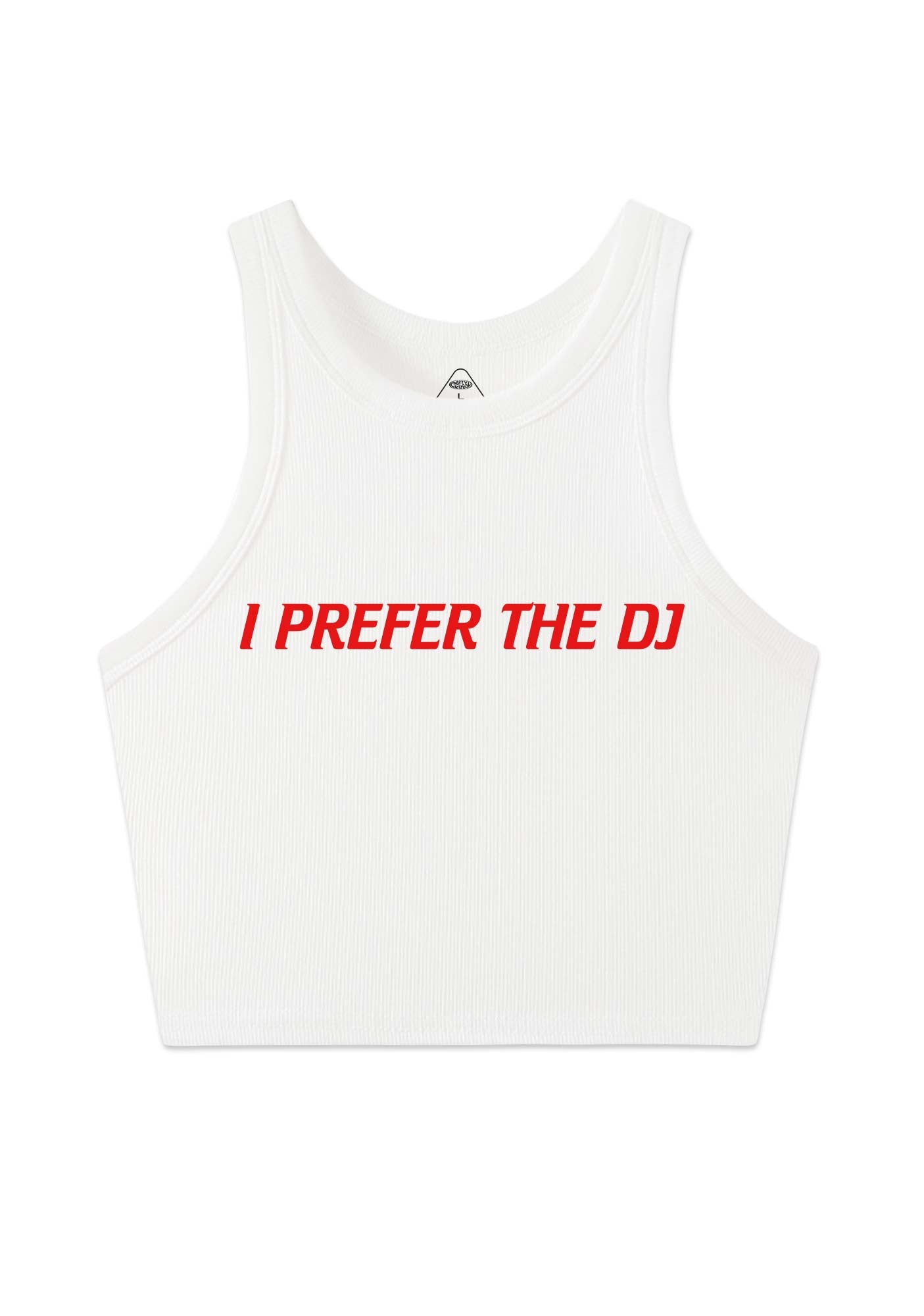 I Prefer The DJ Y2K Crop Tank Top Cherrykitten