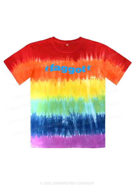 Faggot Stars Pride Y2K Tie Dye Shirts Cherrykitten
