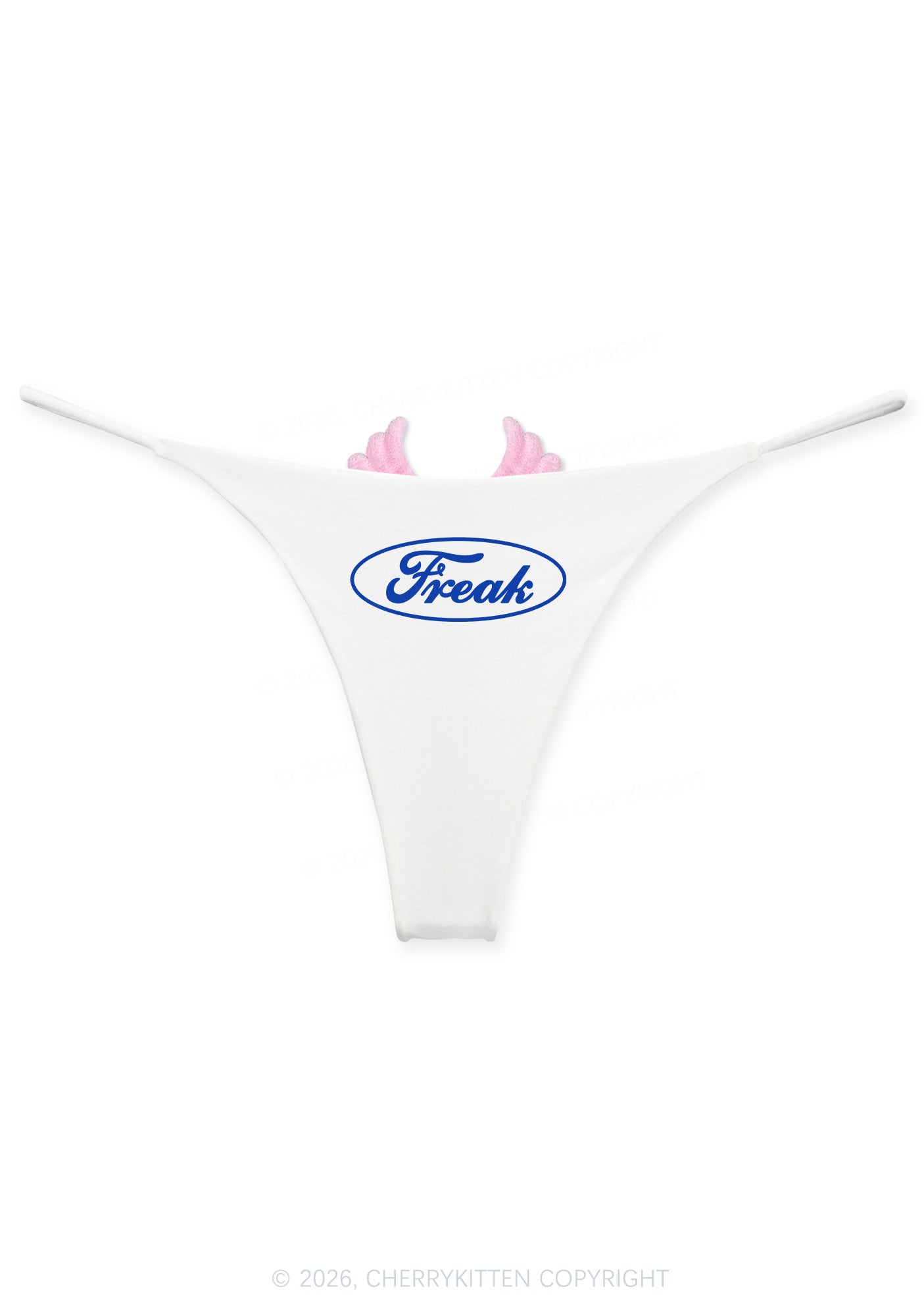 Oval Freak Y2K Goth Angel Wings Bikini String Thong Cherrykitten
