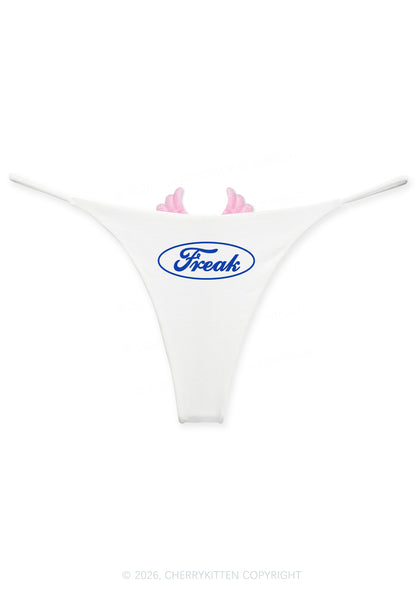 Oval Freak Y2K Goth Angel Wings Bikini String Thong Cherrykitten