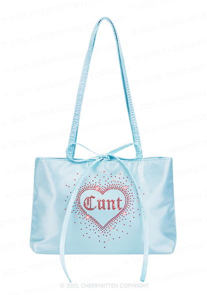 Rhinestone Love Cxxt Y2K Satin Bags Cherrykitten