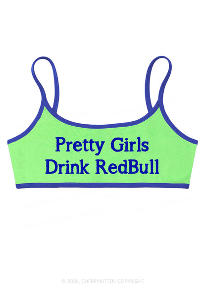 Pretty Girls Drink Red Y2K Super Crop Cami Cherrykitten