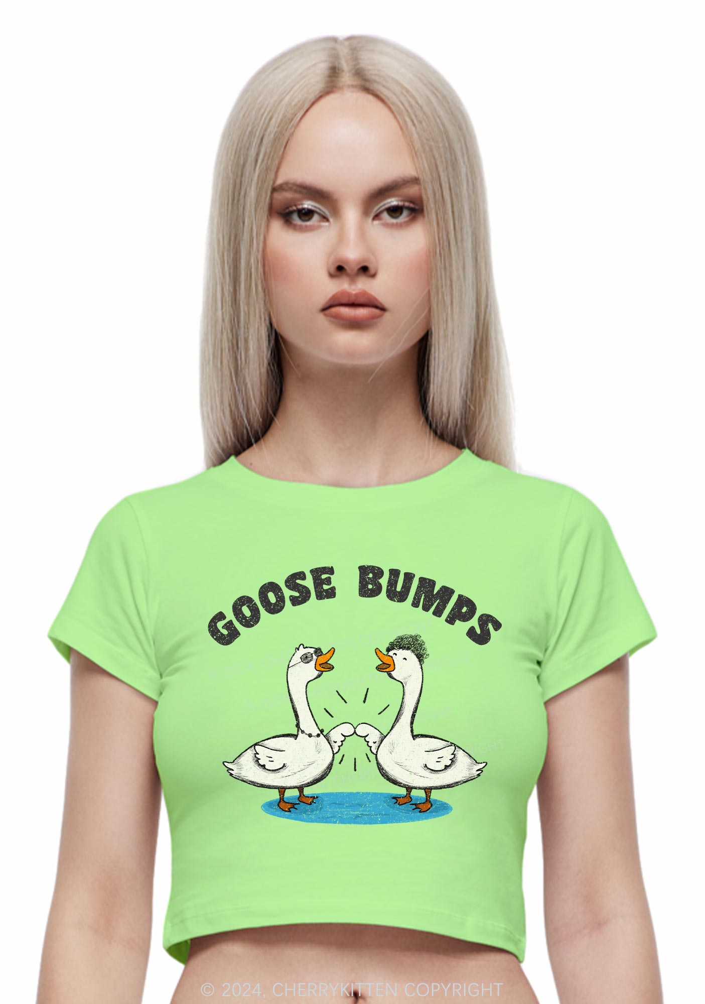 Goose Bumps Y2K Baby Tee Cherrykitten