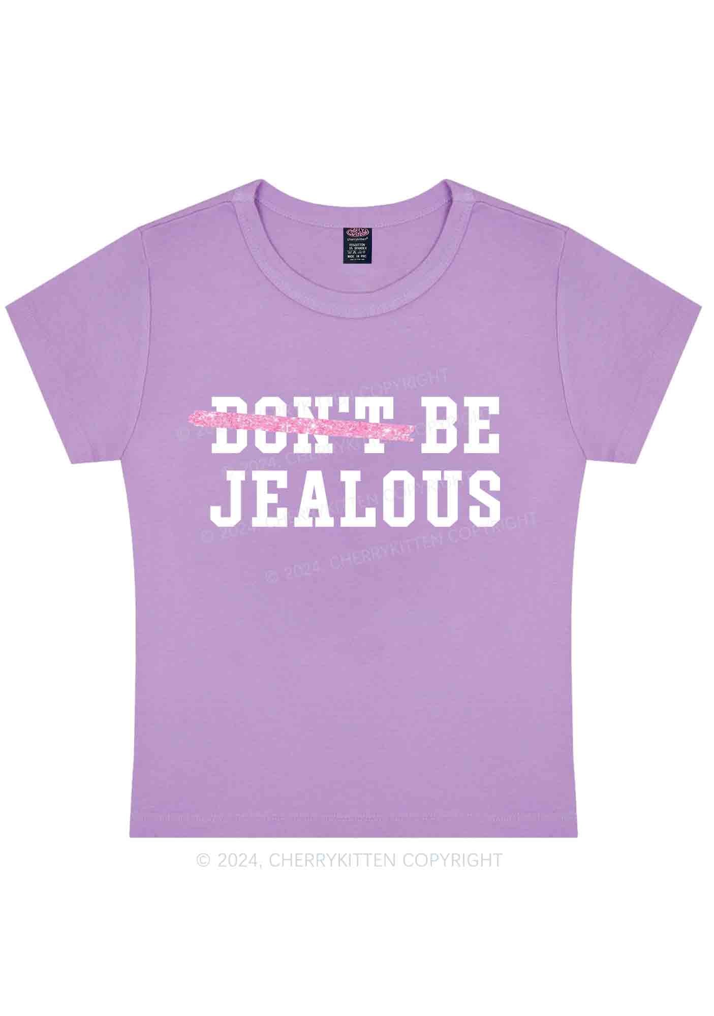 Curvy Be Jealous Y2K Baby Tee Cherrykitten