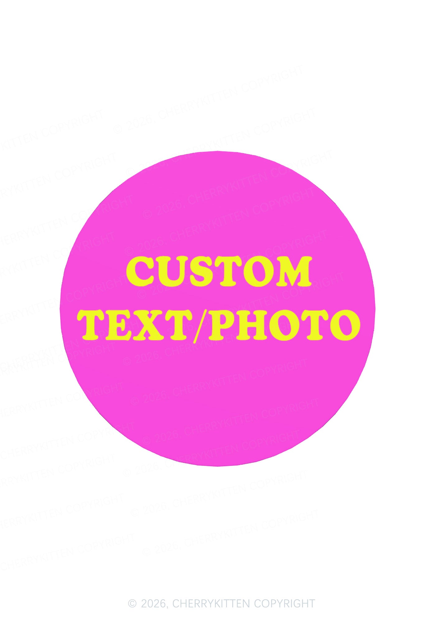 Custom Personalized Text Y2K Soft Magnetic Refrigerator Magnet Cherrykitten