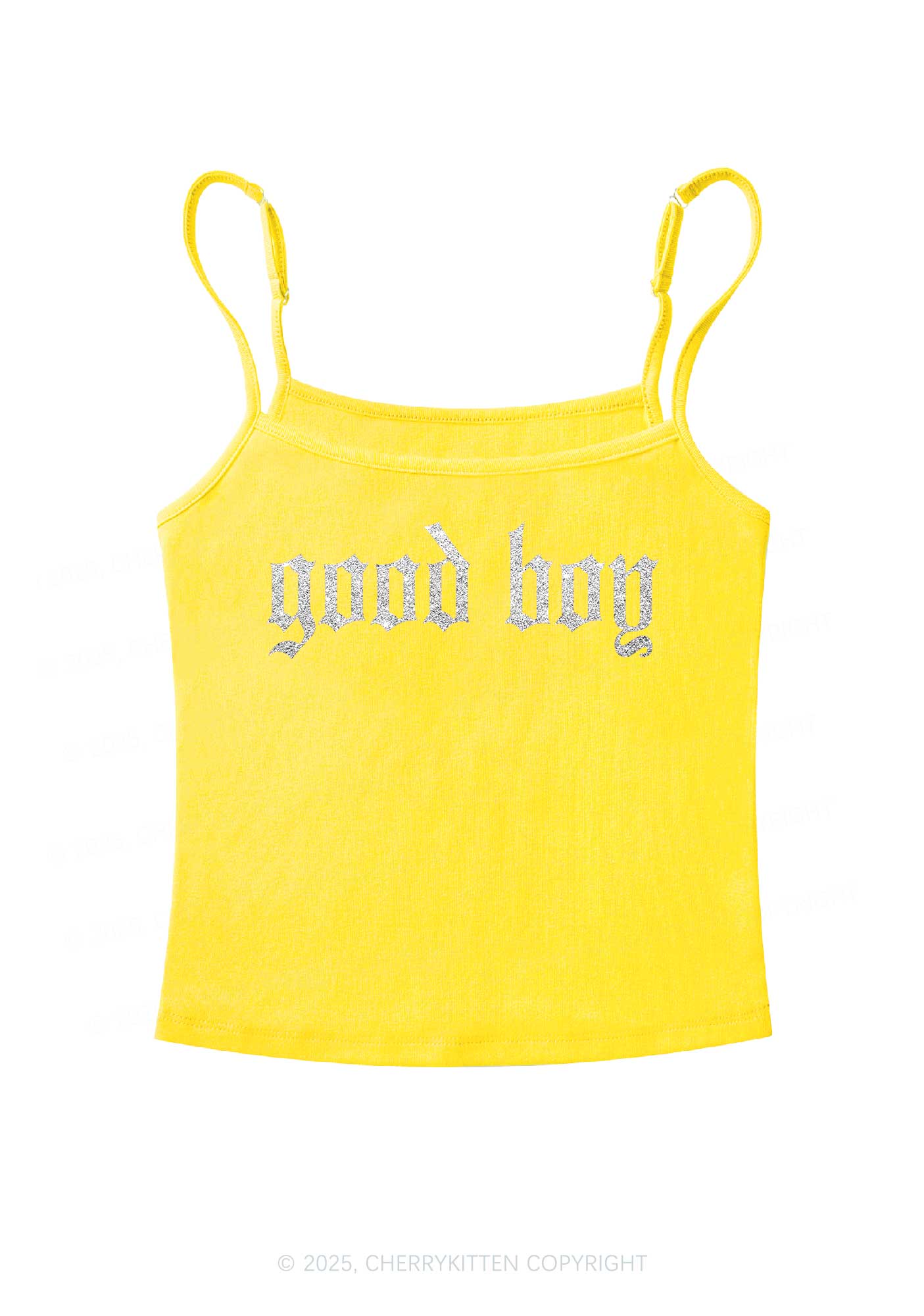 Glitter Good Boy Y2K Spaghetti Strap Cami Cherrykitten