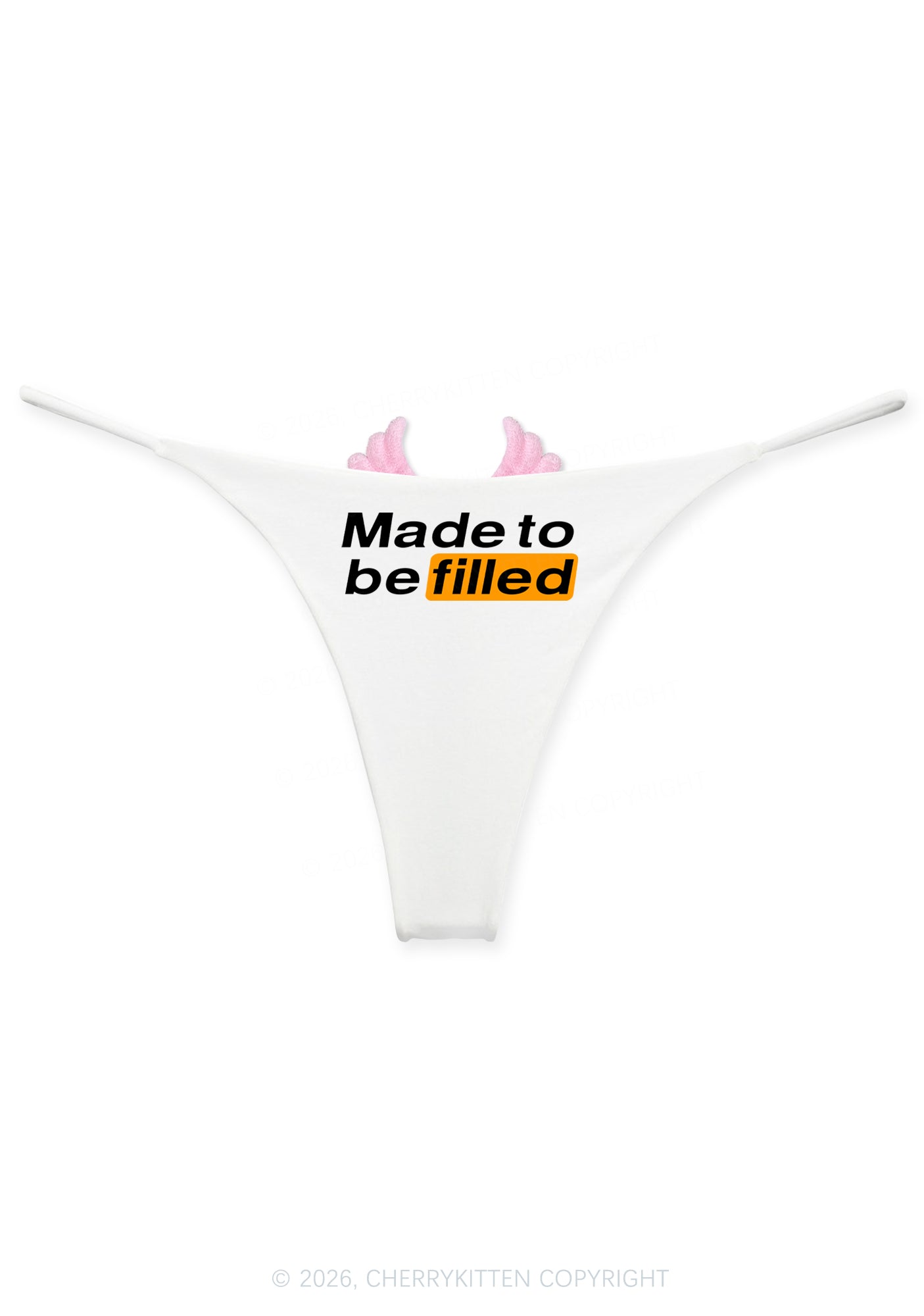 Made To Be Filled Y2K Goth Angel Wings Bikini String Thong Cherrykitten