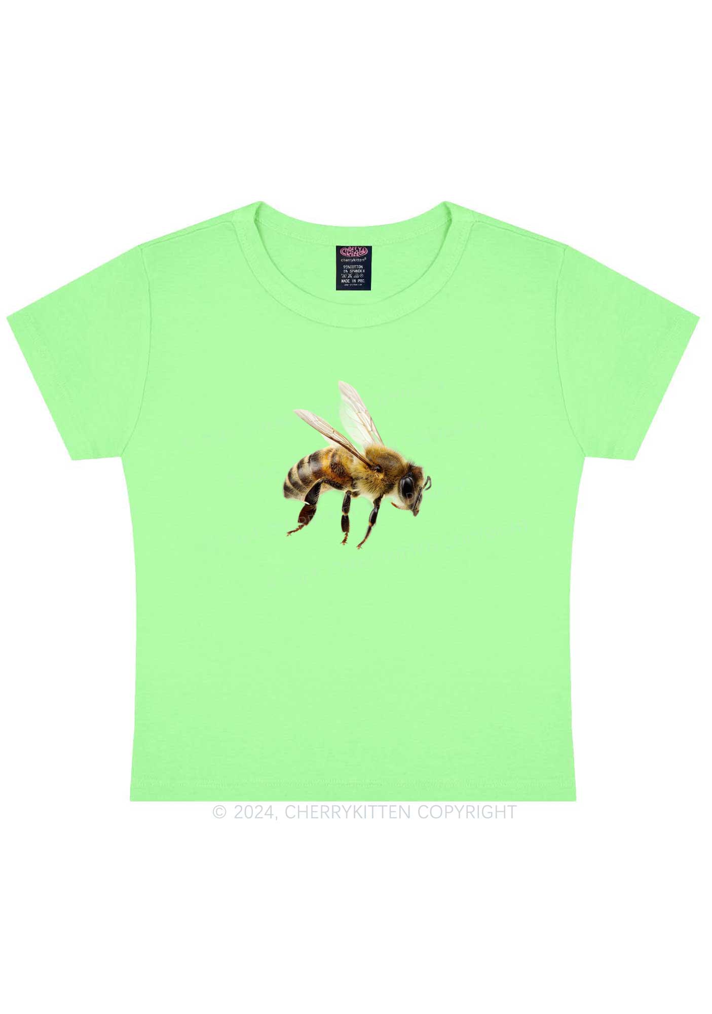 Flying Bee Y2K Baby Tee Cherrykitten