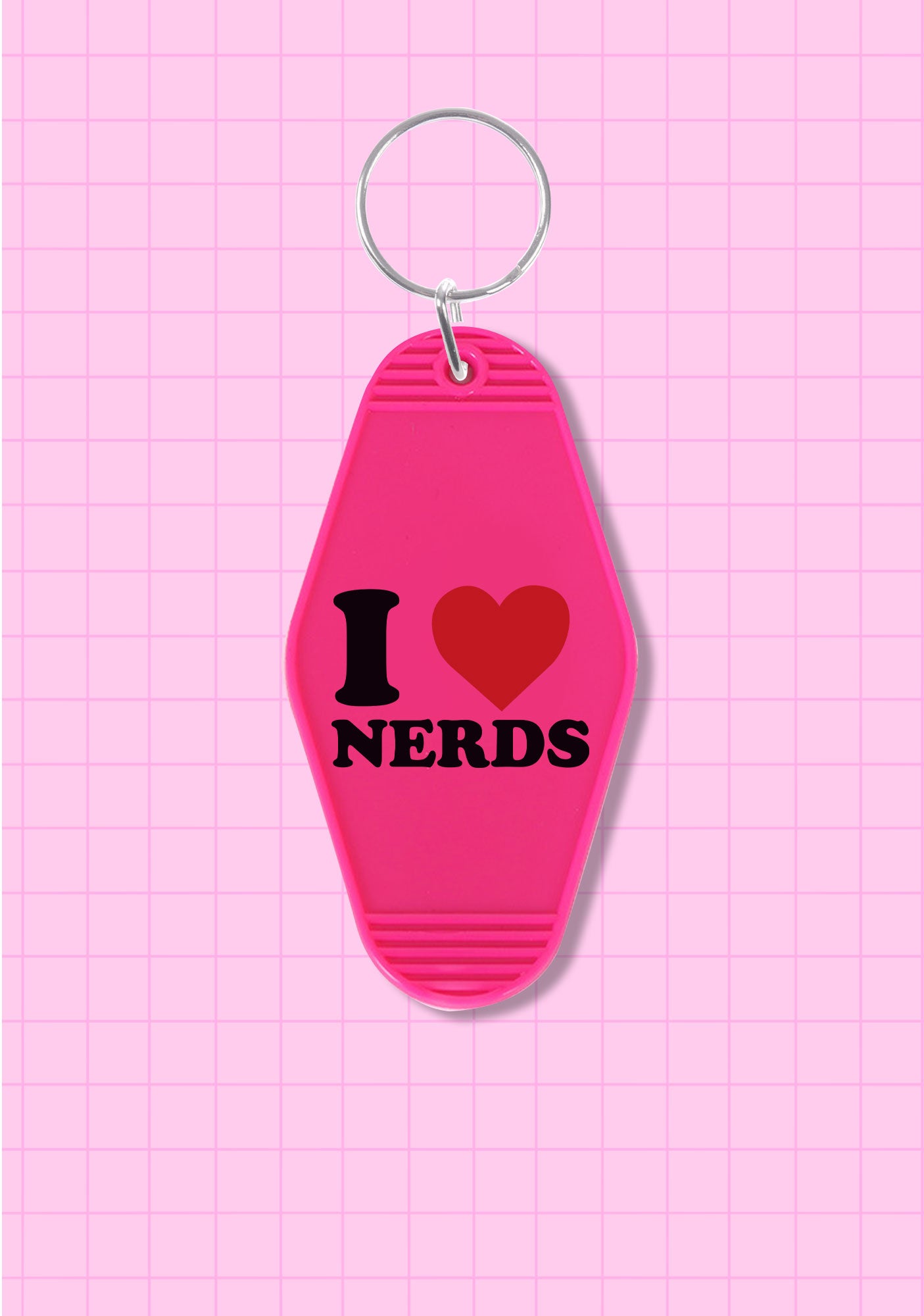 I Love Nerds 1Pc Y2K Hotel Keychain Cherrykitten