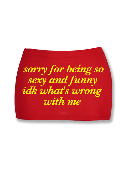 Sorry For Being So Smart Y2K Mini Hip Skirt Cherrykitten