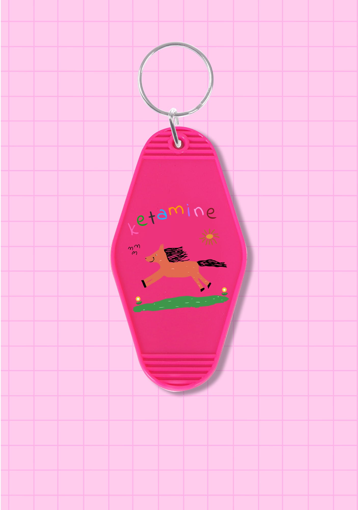 Orange Pony 1Pc Y2K Hotel Keychain Cherrykitten