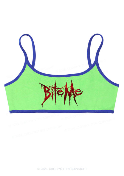 Halloween Bite Me Y2K Super Crop Cami Cherrykitten