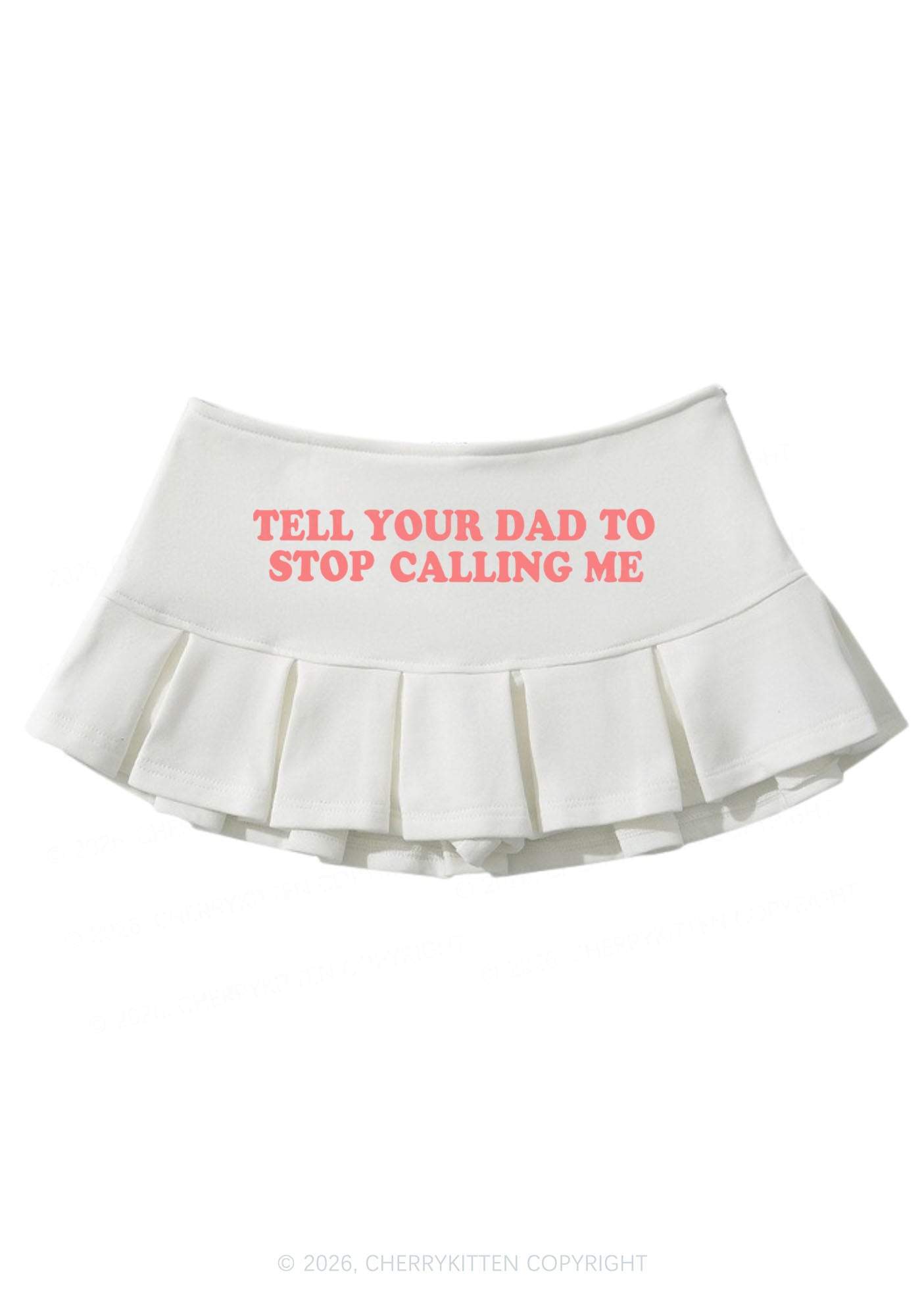 Dad Stop Calling Me Y2K Mini Pleated Skirts Cherrykitten