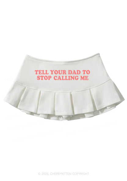 Dad Stop Calling Me Y2K Mini Pleated Skirts Cherrykitten