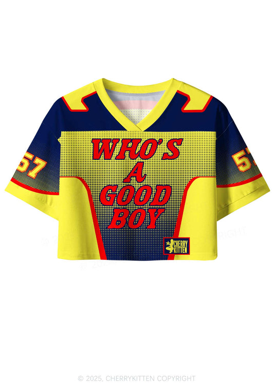 Custom Good Boy Y2K Crop Sport Jersey Shirts Cherrykitten