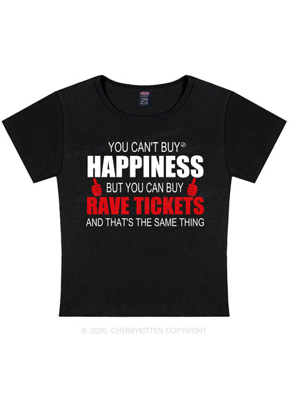Happiness Rave Tickets Y2K Baby Tee Cherrykitten