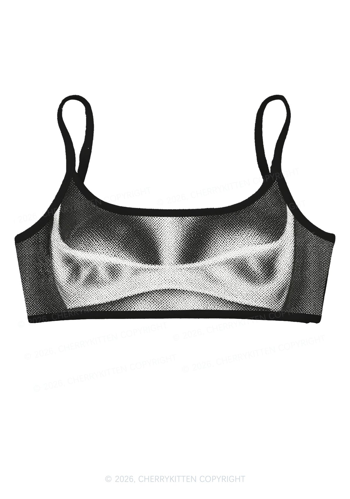 Lingerie Bxxbs Y2K Print Super Crop Cami Cherrykitten