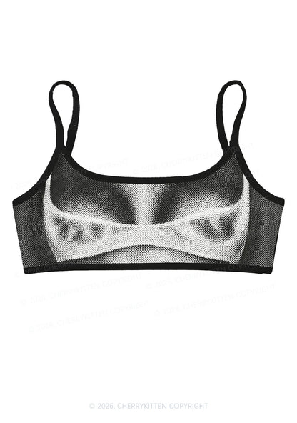Lingerie Bxxbs Y2K Print Super Crop Cami Cherrykitten