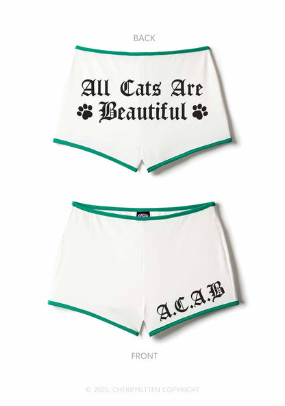 ACAB Cats Y2K Booty Shorts Cherrykitten