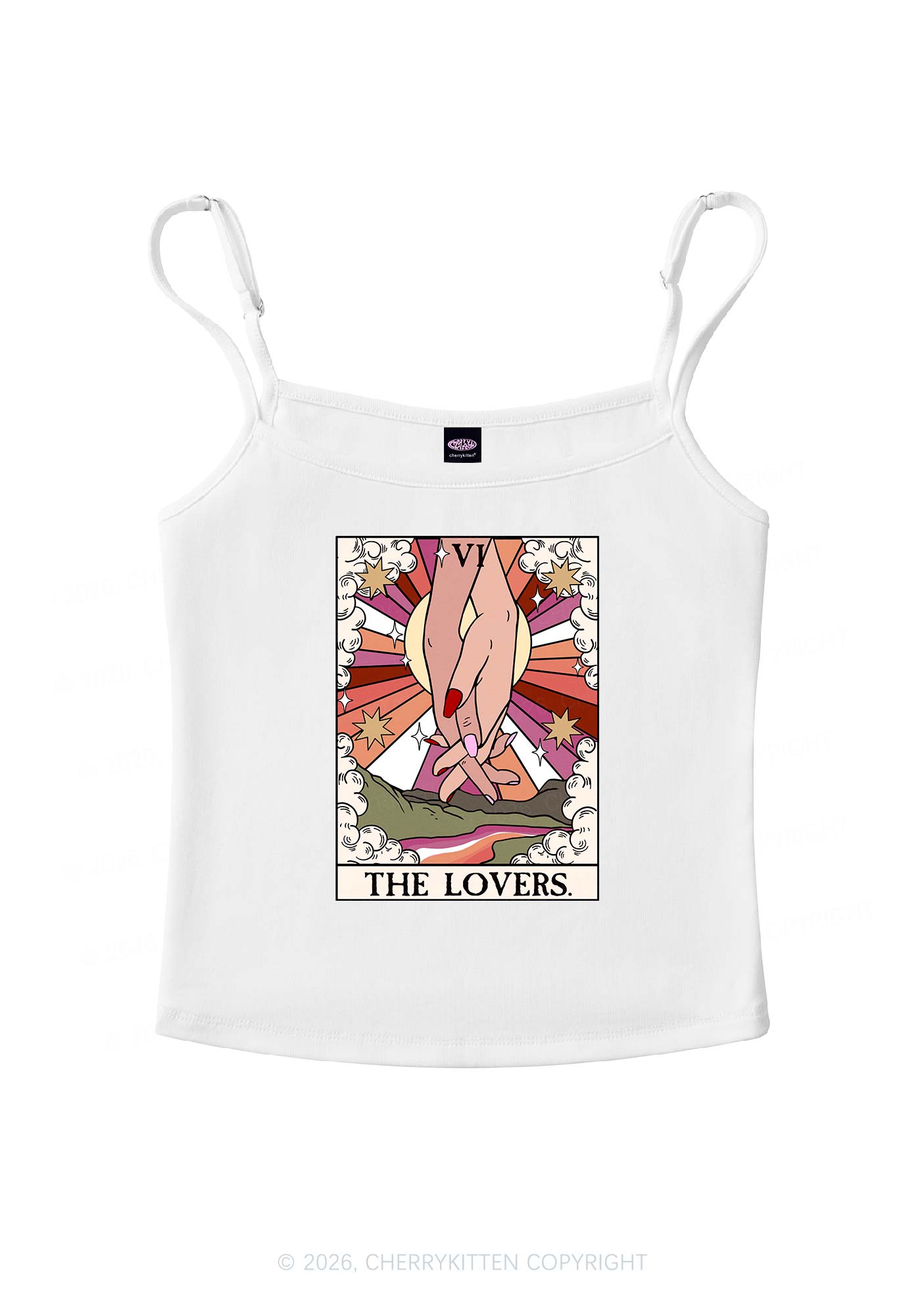 The Lesbian Lovers Pride Y2K Spaghetti Strap Cami Cherrykitten