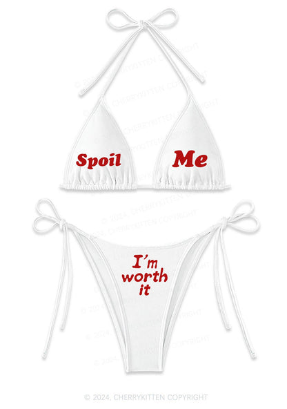 Spoil Me Y2K Halter Triangle Bikini Set Cherrykitten