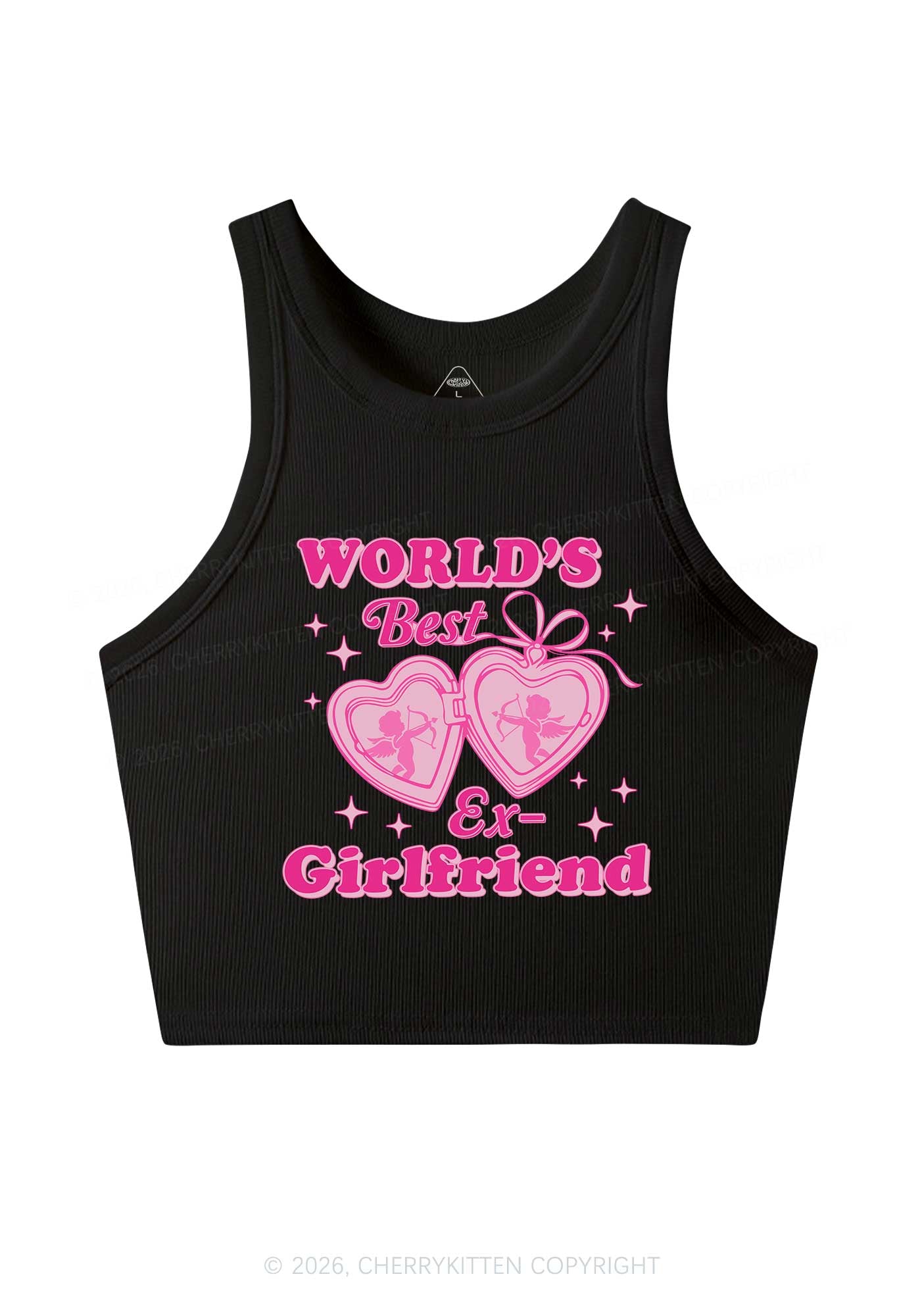 Worlds Best Ex GF Valentine's Day Y2K Crop Tank Top Cherrykitten