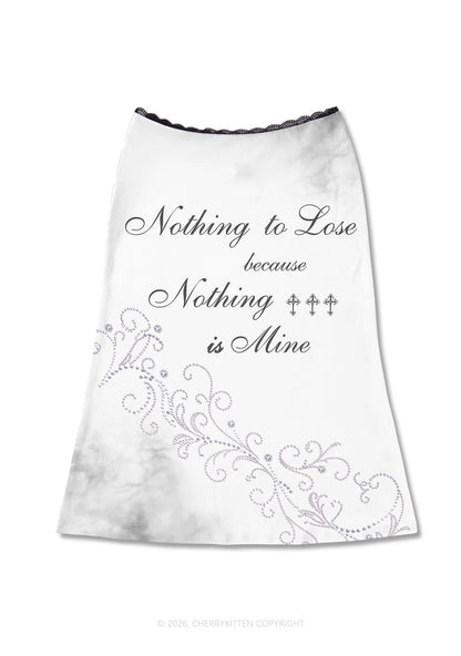 Noting To Love Y2K Print Midi Skirt Cherrykitten