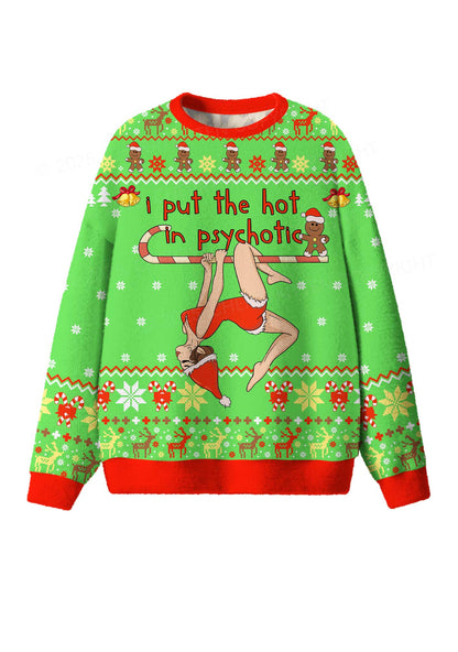 Yoga Girl Y2K Christmas Knit Sweatshirt Cherrykitten