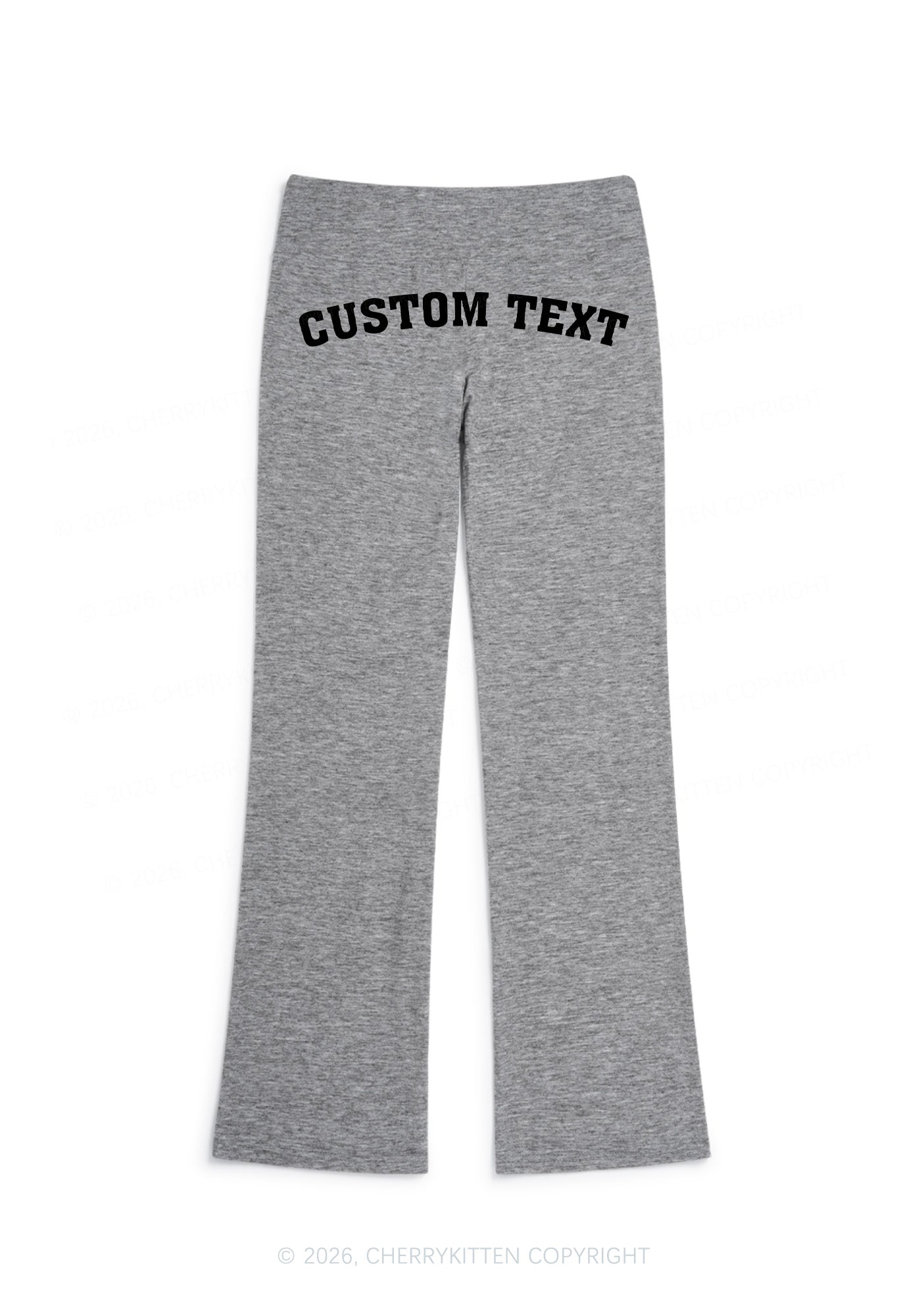 Custom Text Y2K Low Rise Drawstring Flare Pants Cherrykitten