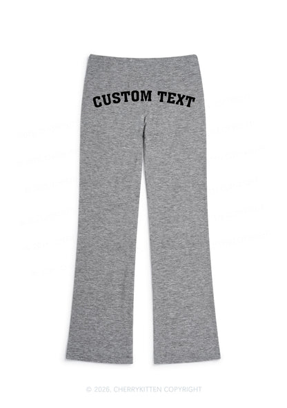 Custom Text Y2K Low Rise Drawstring Flare Pants Cherrykitten