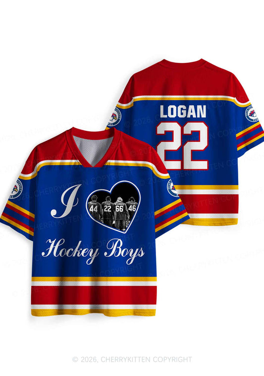 I Love Four Hockey Boys JL Y2K Sport Jersey Shirts Cherrykitten