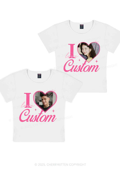 I Love Custom Y2K Valentine's Day Baby Tee Cherrykitten