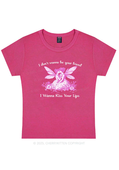 I Wanna Kiss Your Lips Pride Y2K Baby Tee Cherrykitten