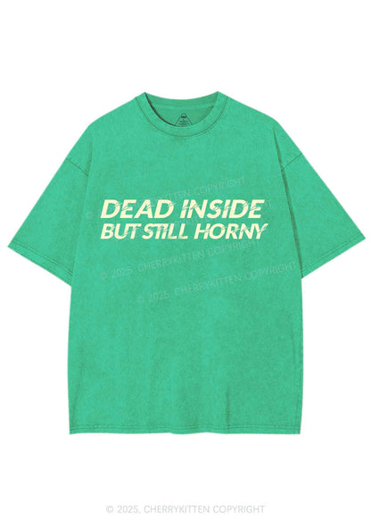 Dead Inside But Still Thirsty Y2K Shirts Washed Tee Cherrykitten