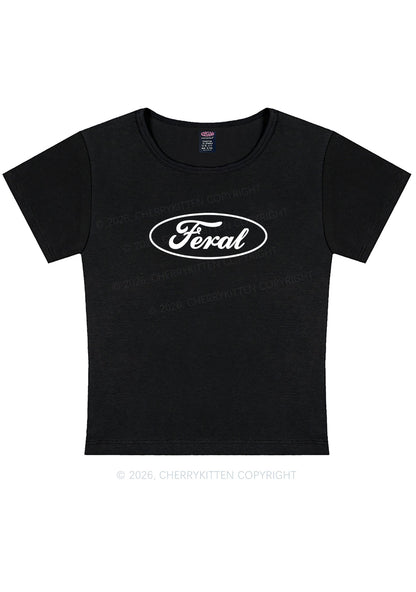 Blue Feral Y2K Baby Tee Cherrykitten