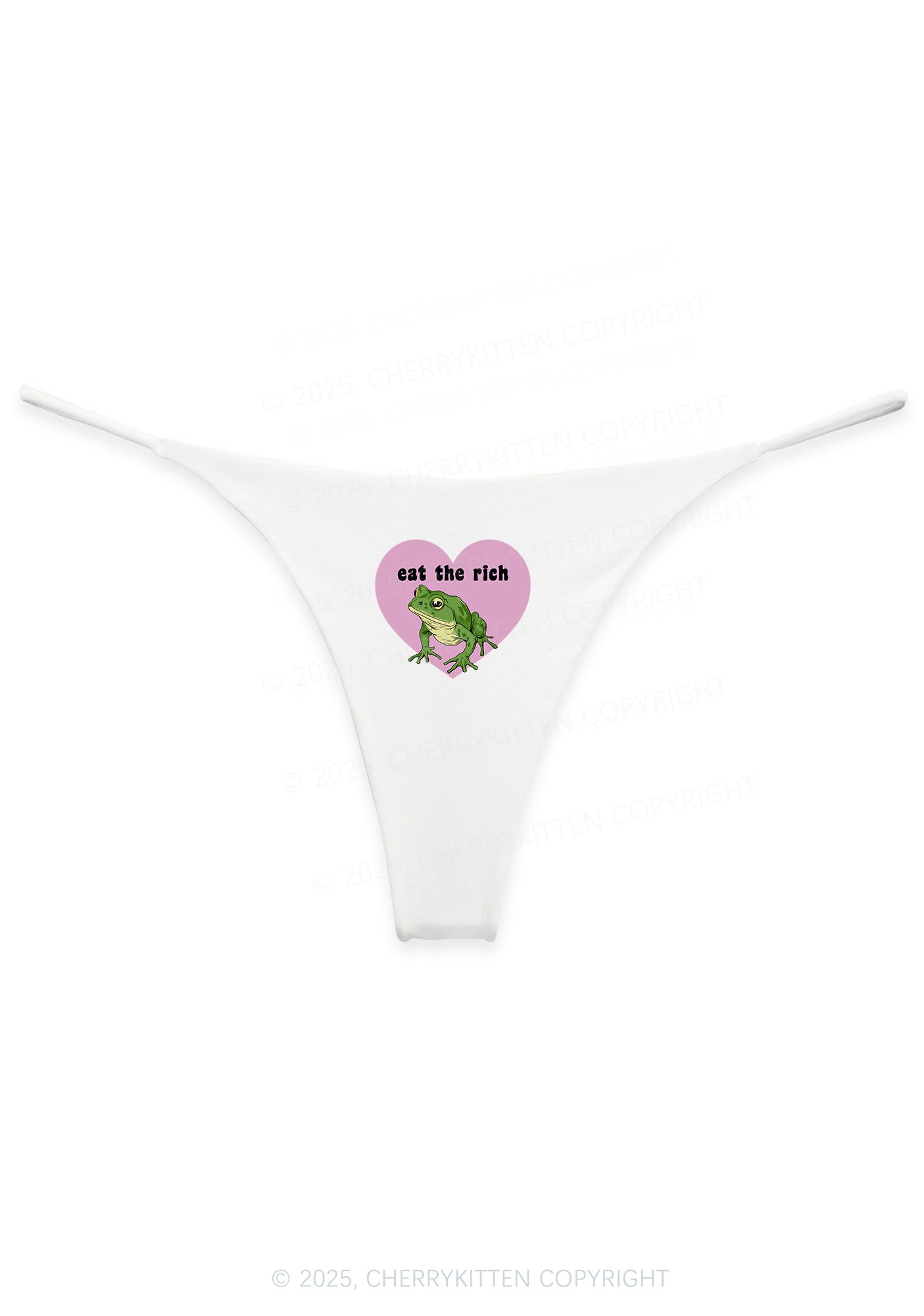Eat The Rich Frog Y2K Bikini String Thong Cherrykitten
