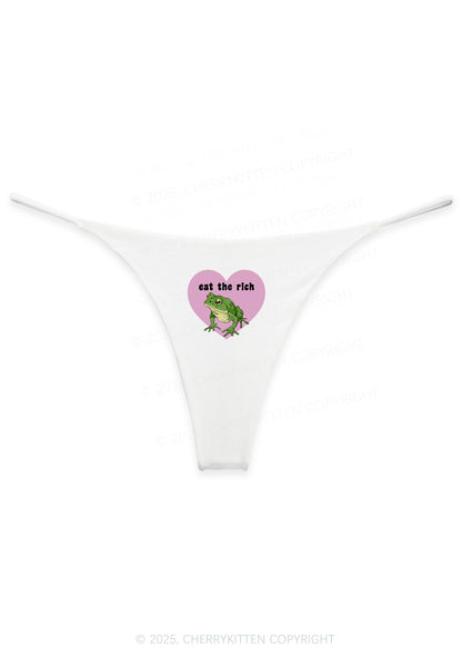 Eat The Rich Frog Y2K Bikini String Thong Cherrykitten