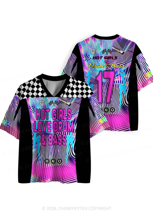 Hot Girls Love Drum And Bass Y2K Sport Jersey Shirts Cherrykitten