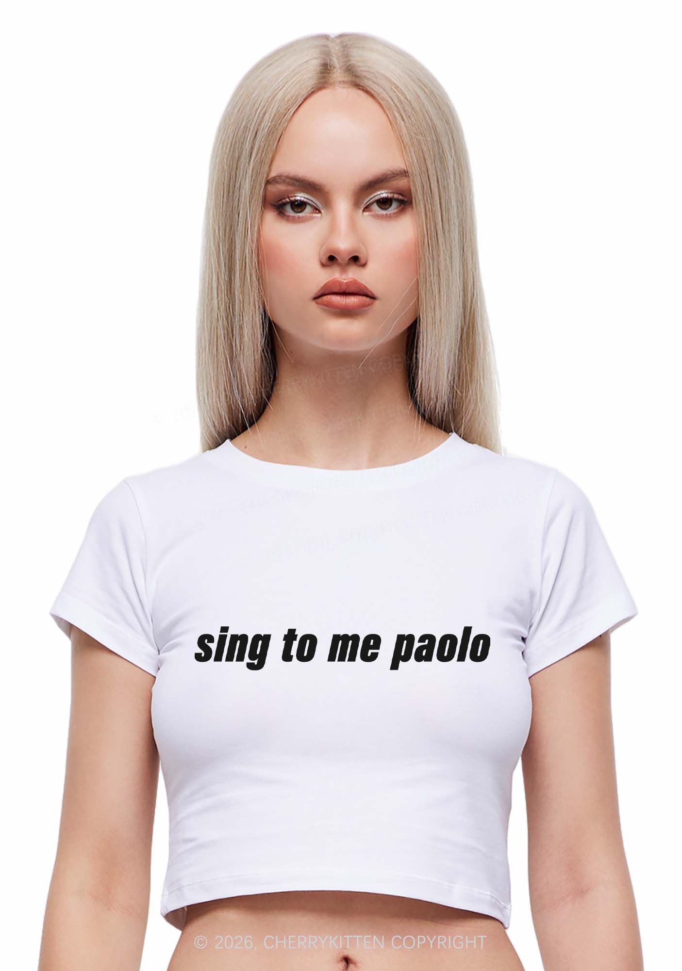 Sing To Me Y2K Baby Tee Cherrykitten