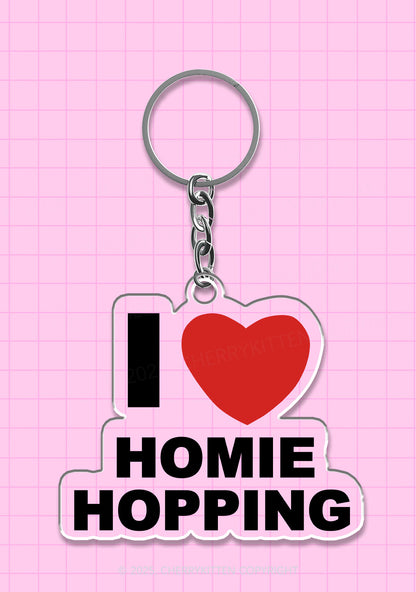 I Love Homie Hopping 1Pc Y2K Keychain Cherrykitten